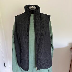 Charter Club Black Quilted Vest Lightweight Sleeveless